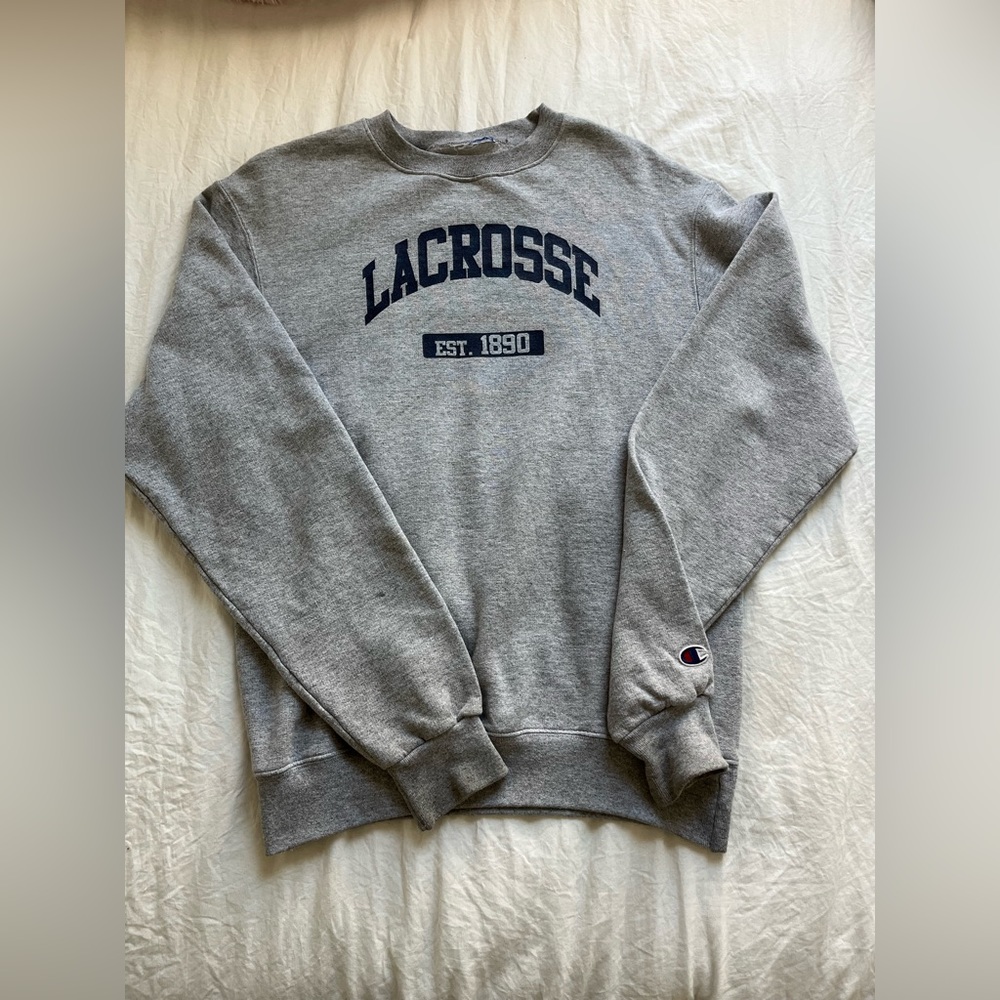 Champion Grey Lacrosse Crewneck
